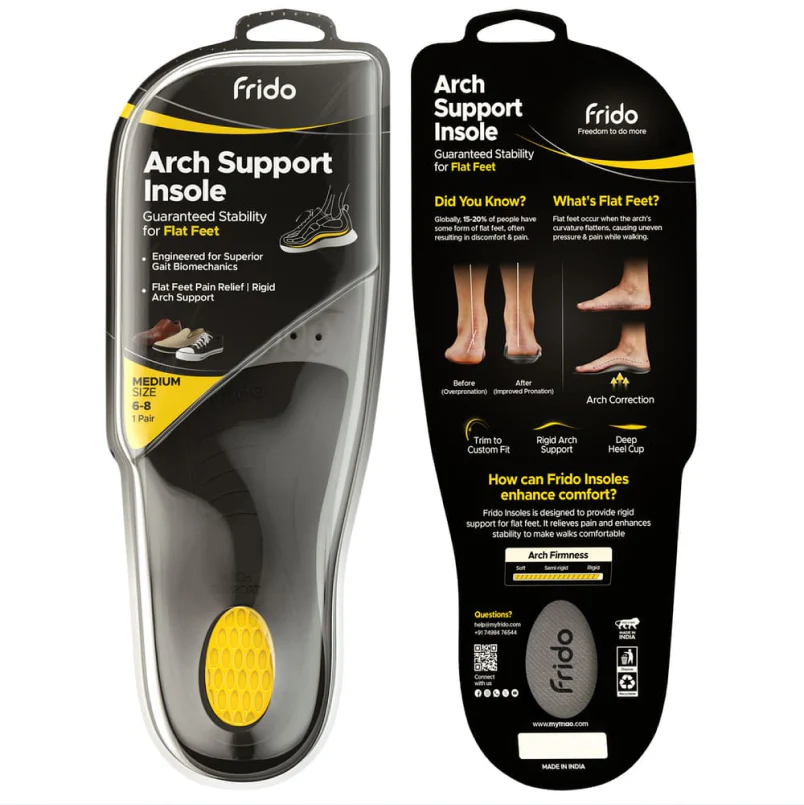 Frido Arch Support Insoles Rigid + Semi Rigid Combo - Image 3