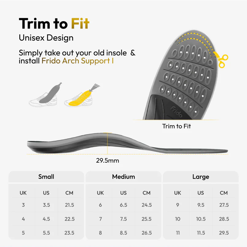 Frido Arch Support Insoles Rigid + Semi Rigid Combo - Image 9