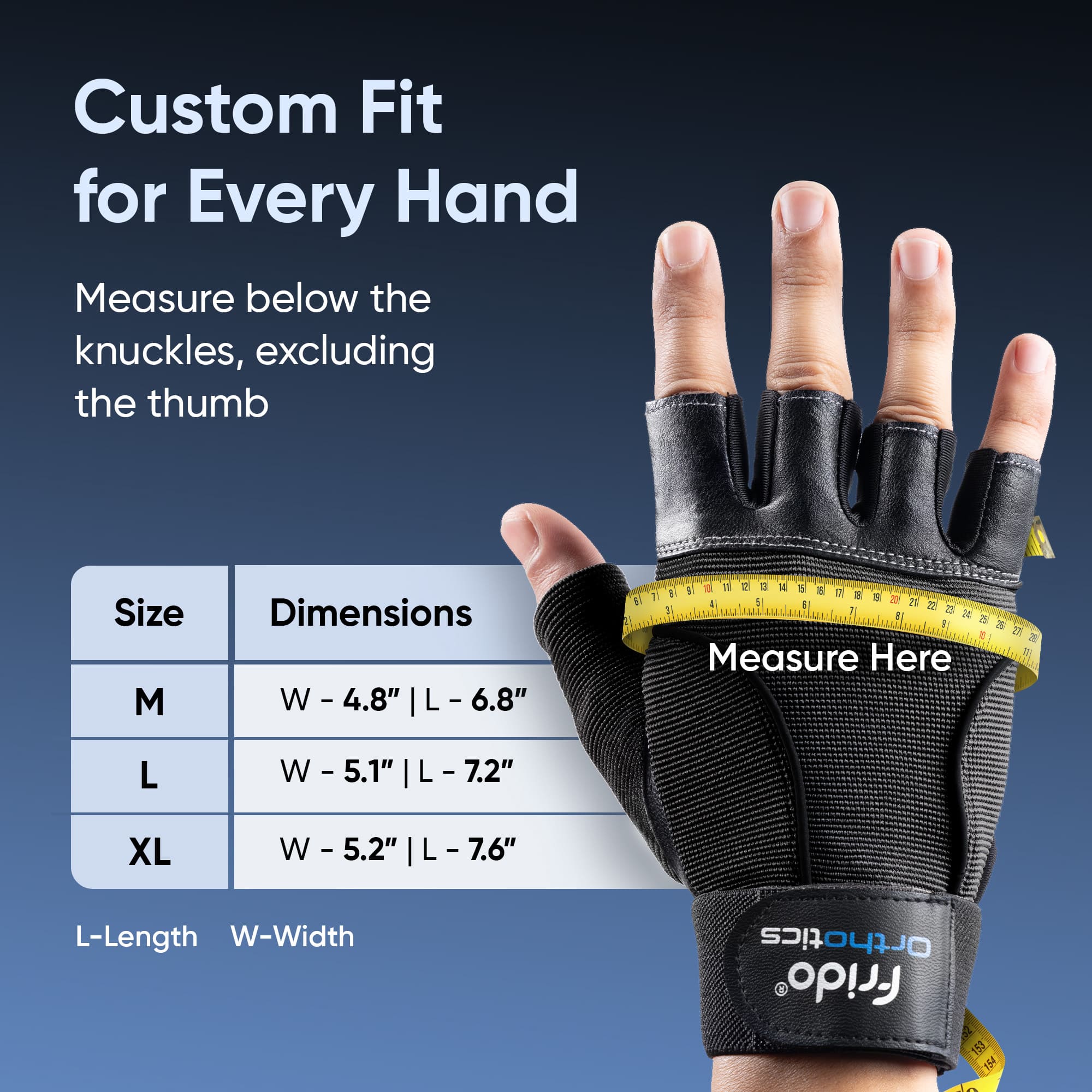 Frido Orthotics Comfort Gym Gloves - Image 20