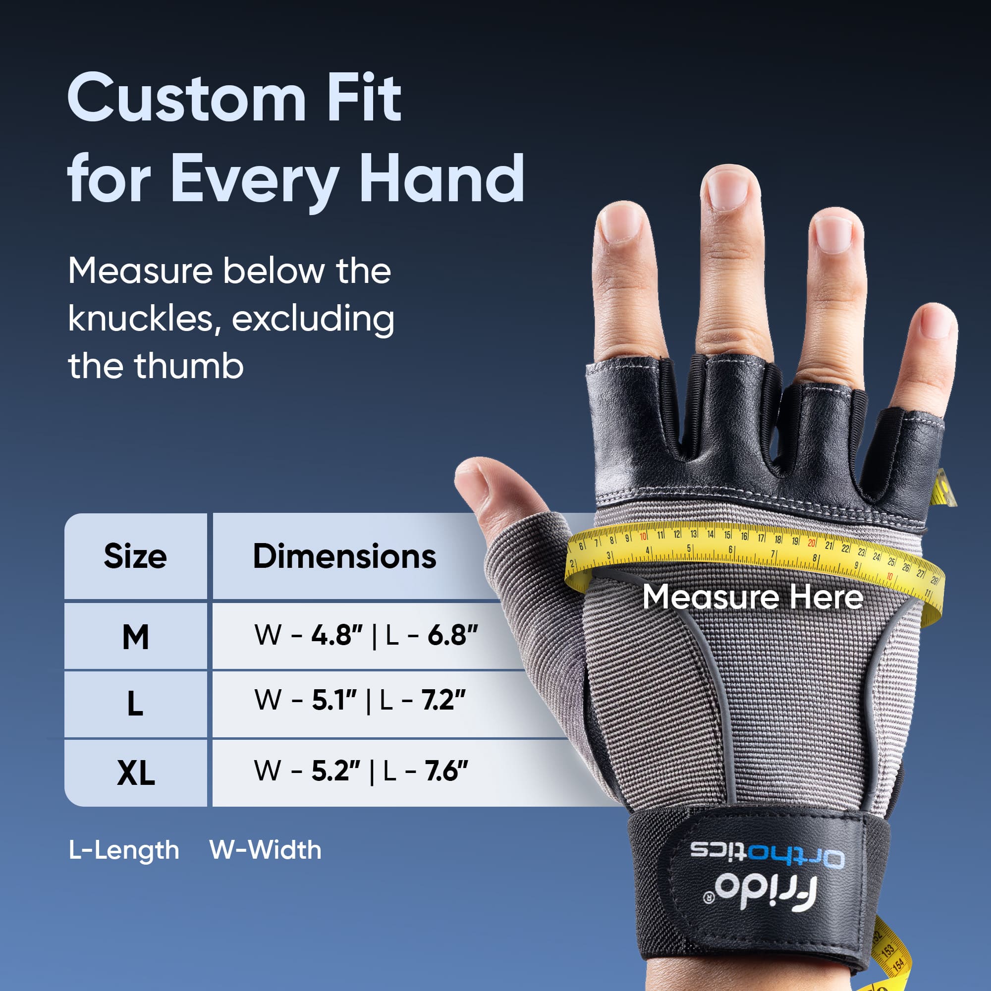 Frido Orthotics Comfort Gym Gloves - Image 33