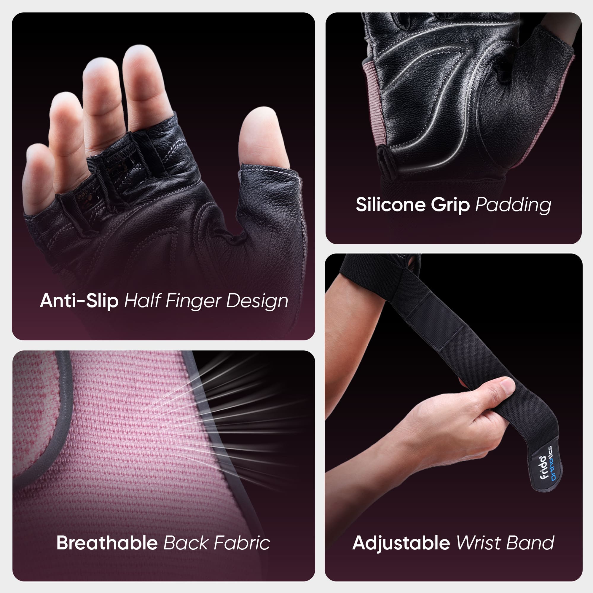 Frido Orthotics Comfort Gym Gloves - Image 5