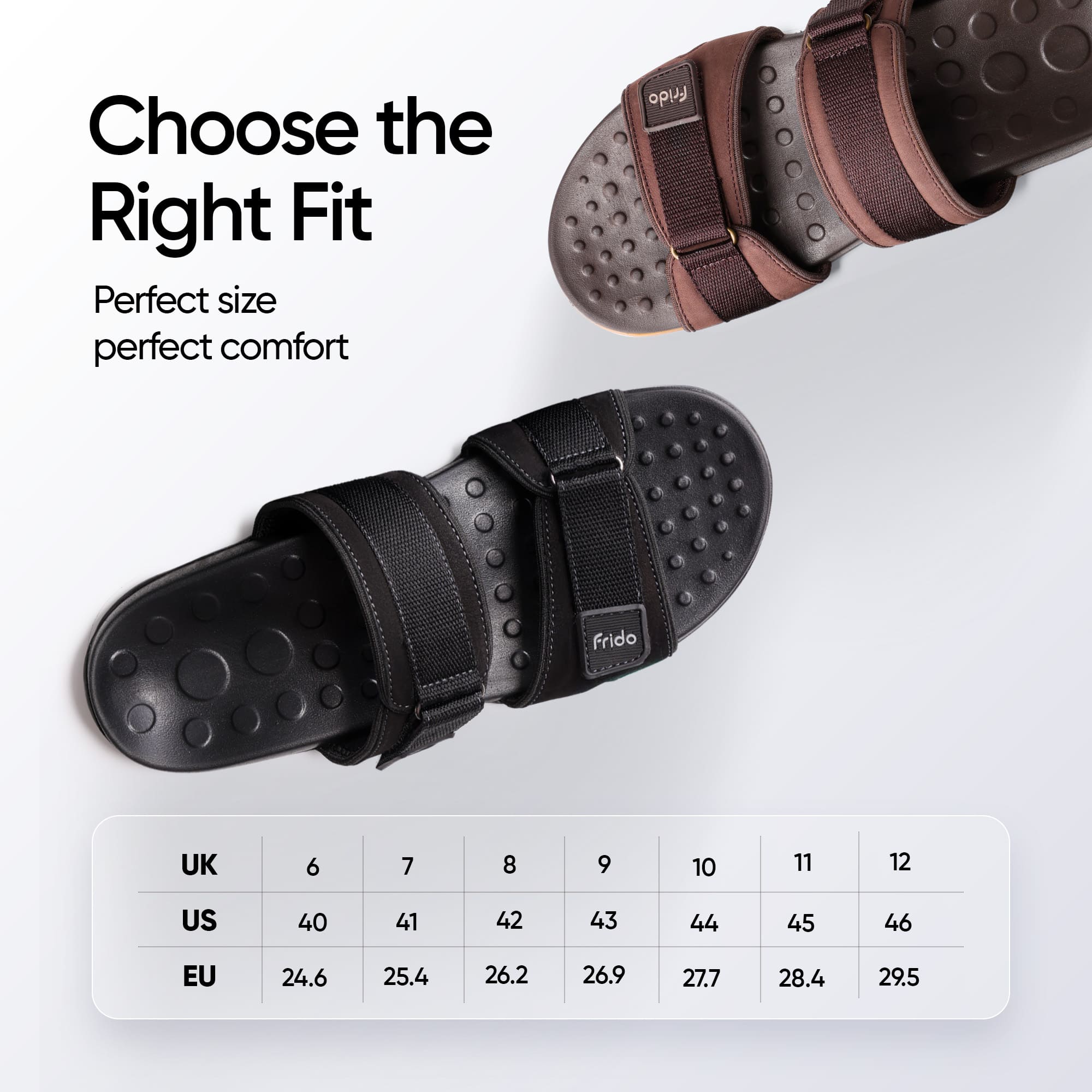 Frido Men's Orthotics Dual Strap Sandals - Image 11