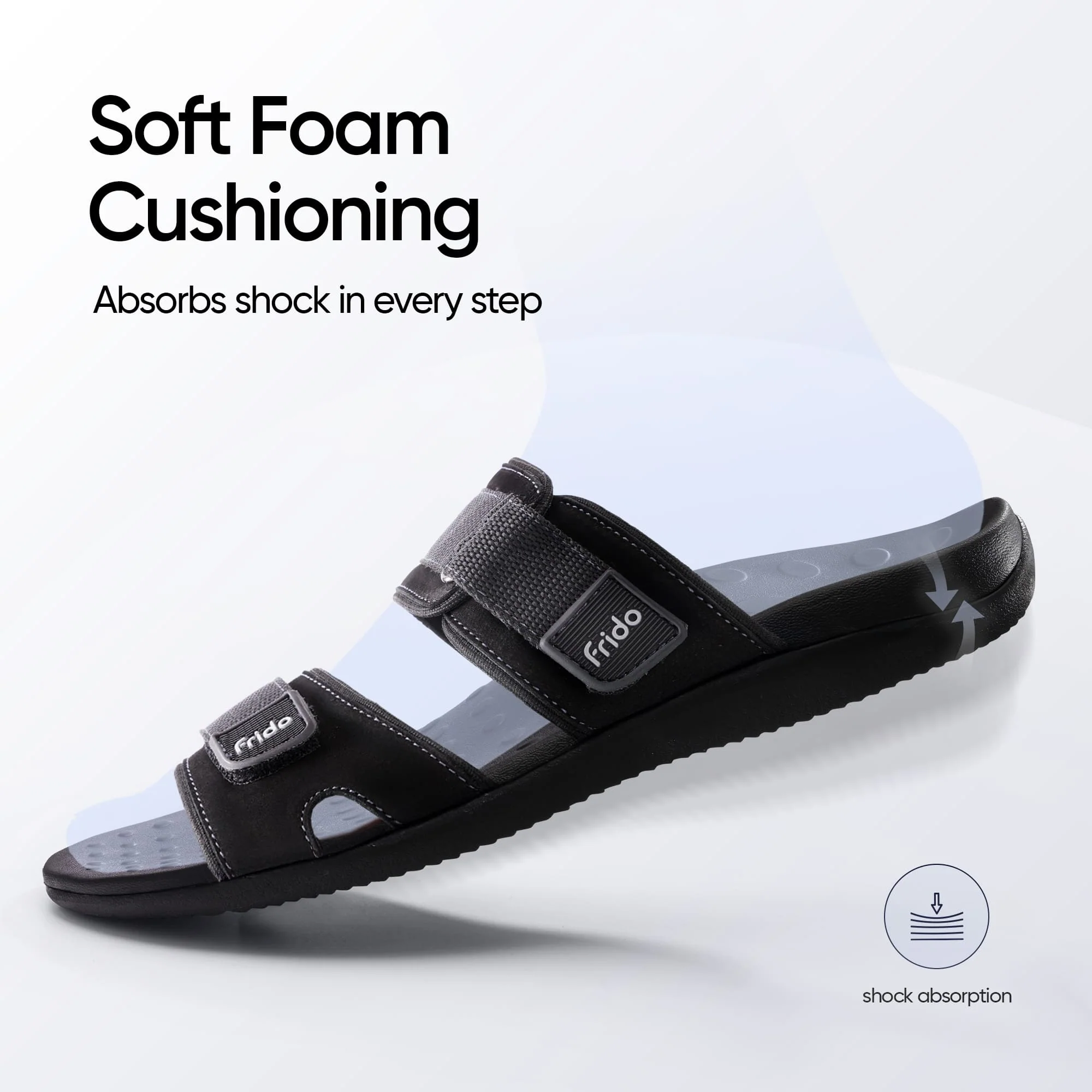 Frido Men's Orthotics Dual Strap Sandals - Image 13