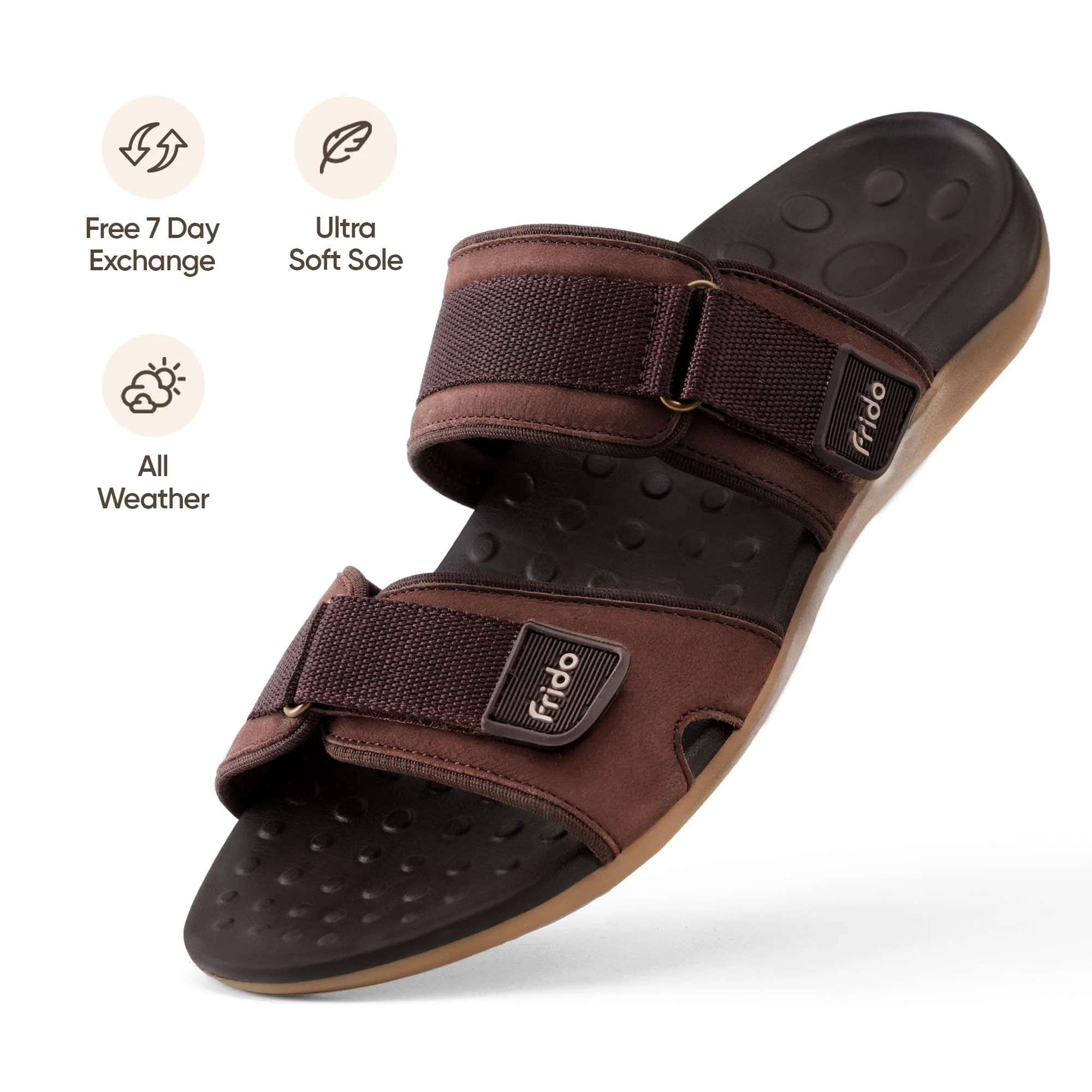 Frido Men's Orthotics Dual Strap Sandals - Image 16