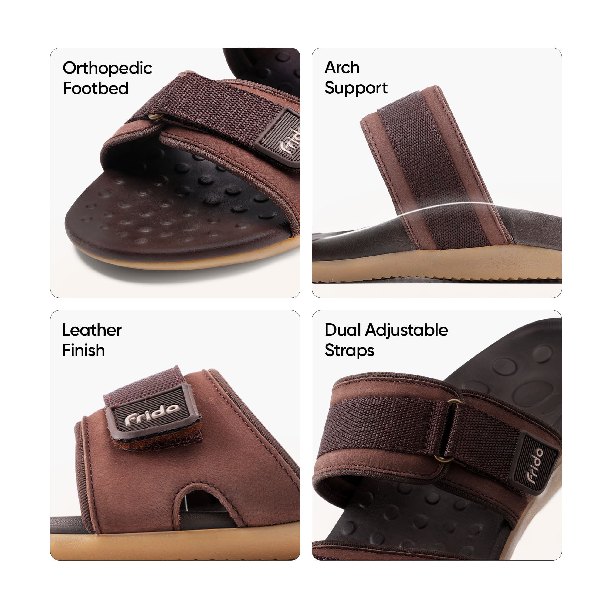 Frido Men's Orthotics Dual Strap Sandals - Image 21