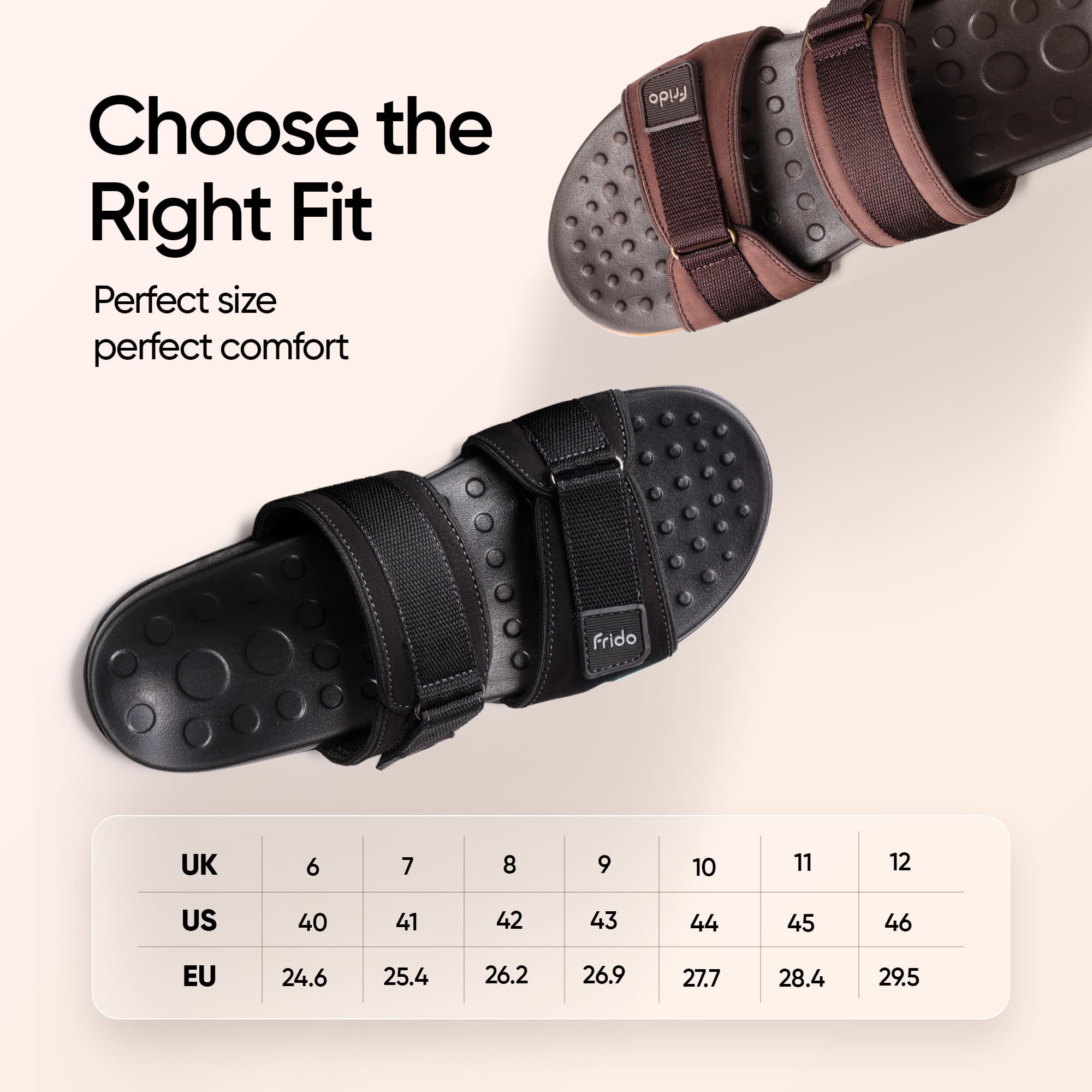 Frido Men's Orthotics Dual Strap Sandals - Image 23