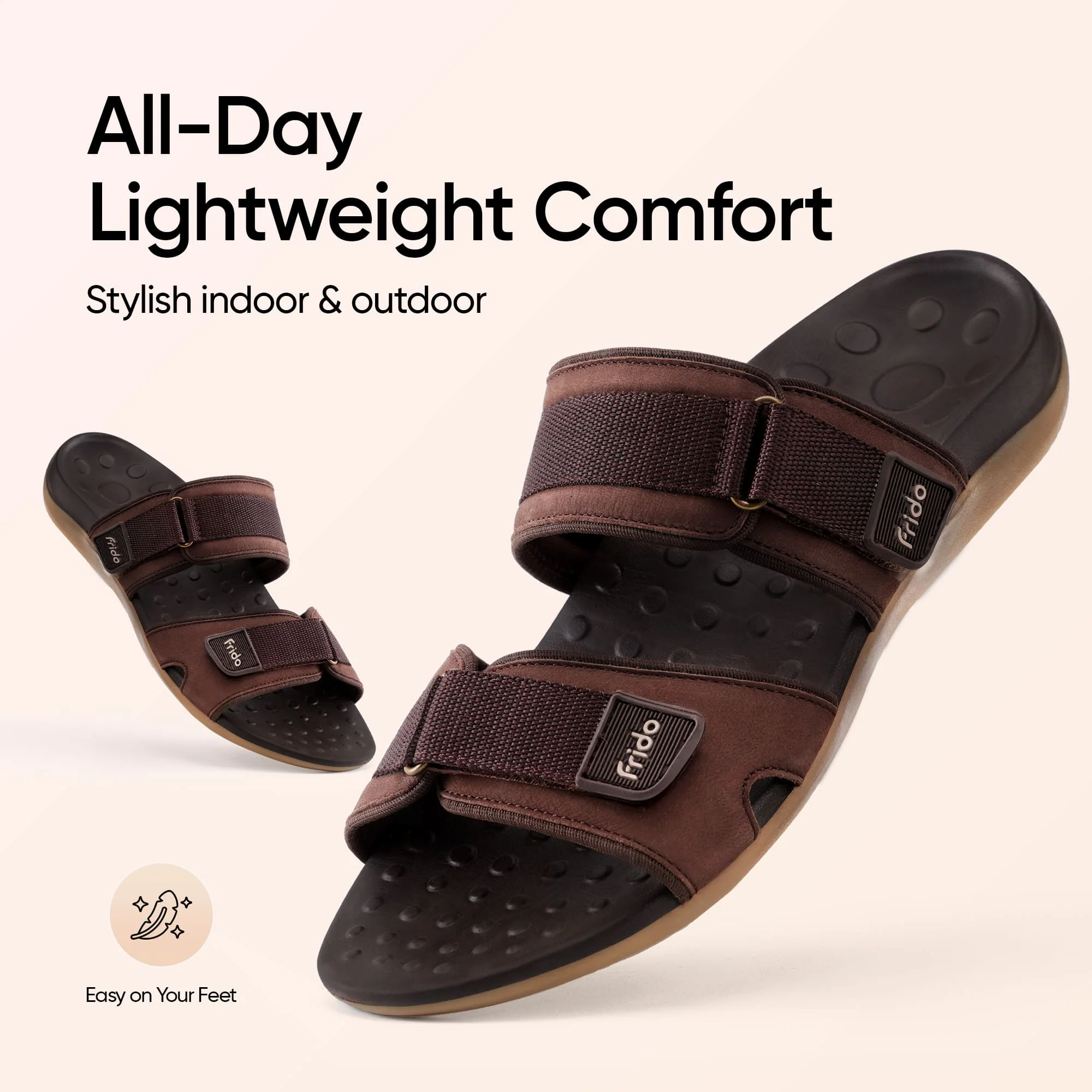 Frido Men's Orthotics Dual Strap Sandals - Image 25