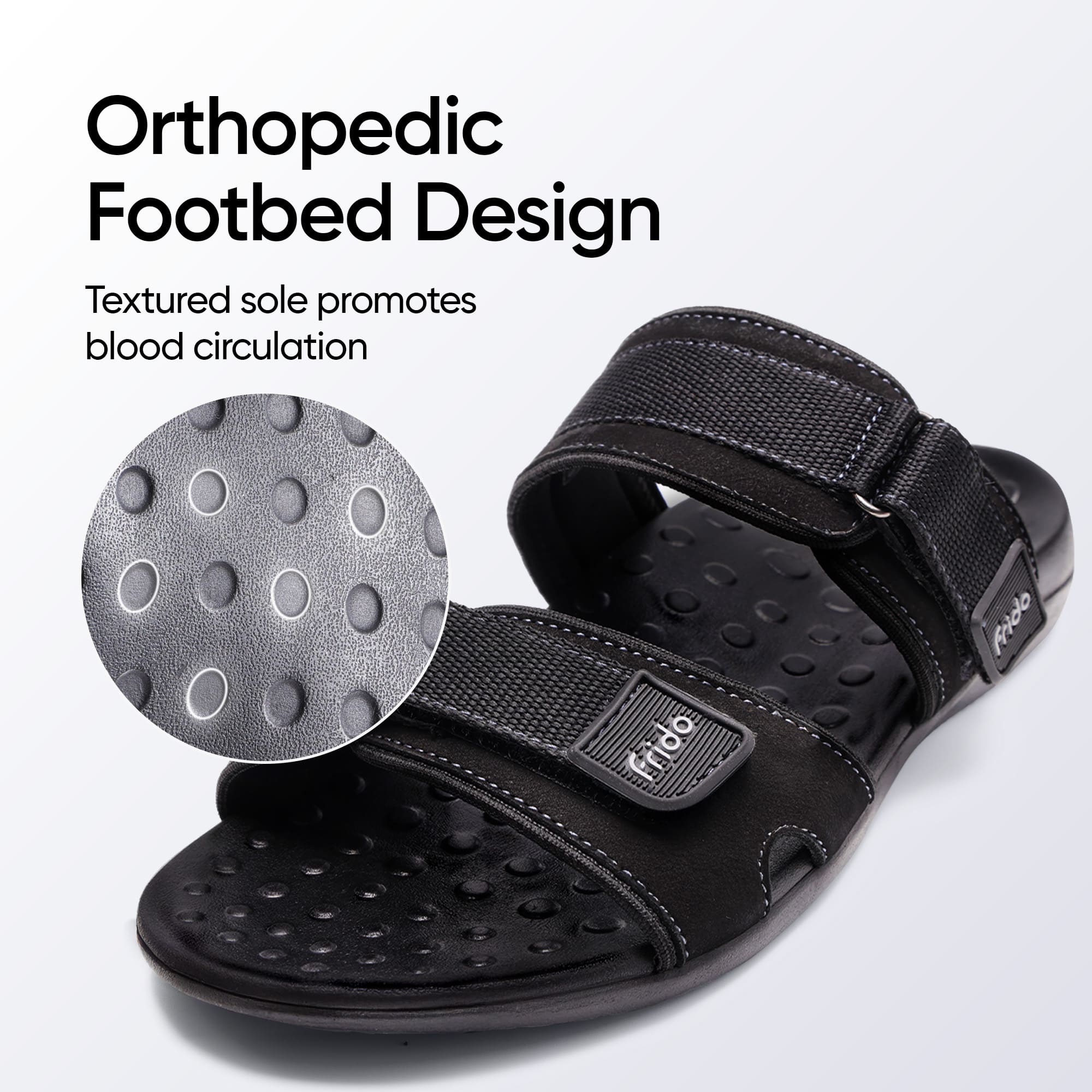 Frido Men's Orthotics Dual Strap Sandals - Image 6