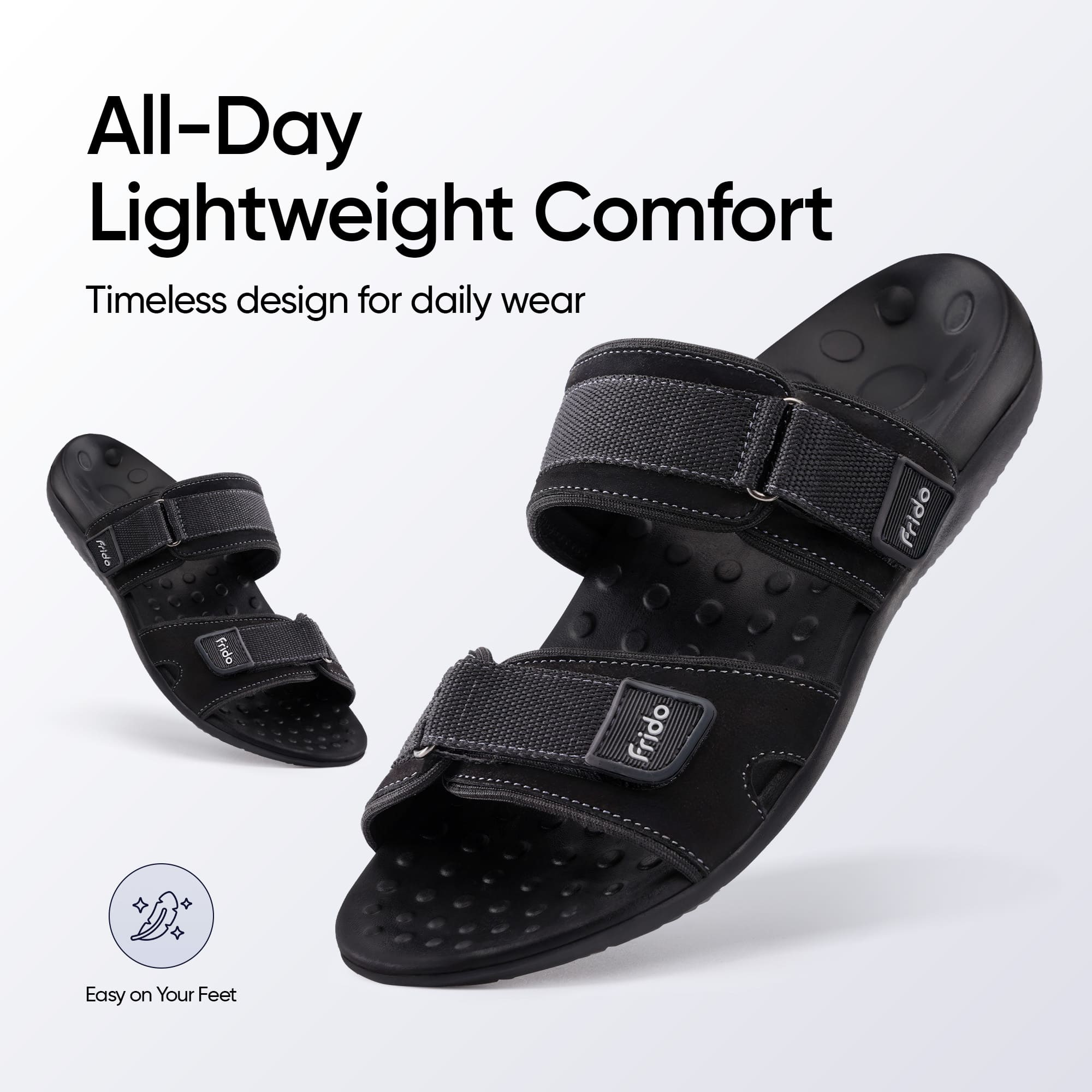 Frido Men's Orthotics Dual Strap Sandals - Image 8