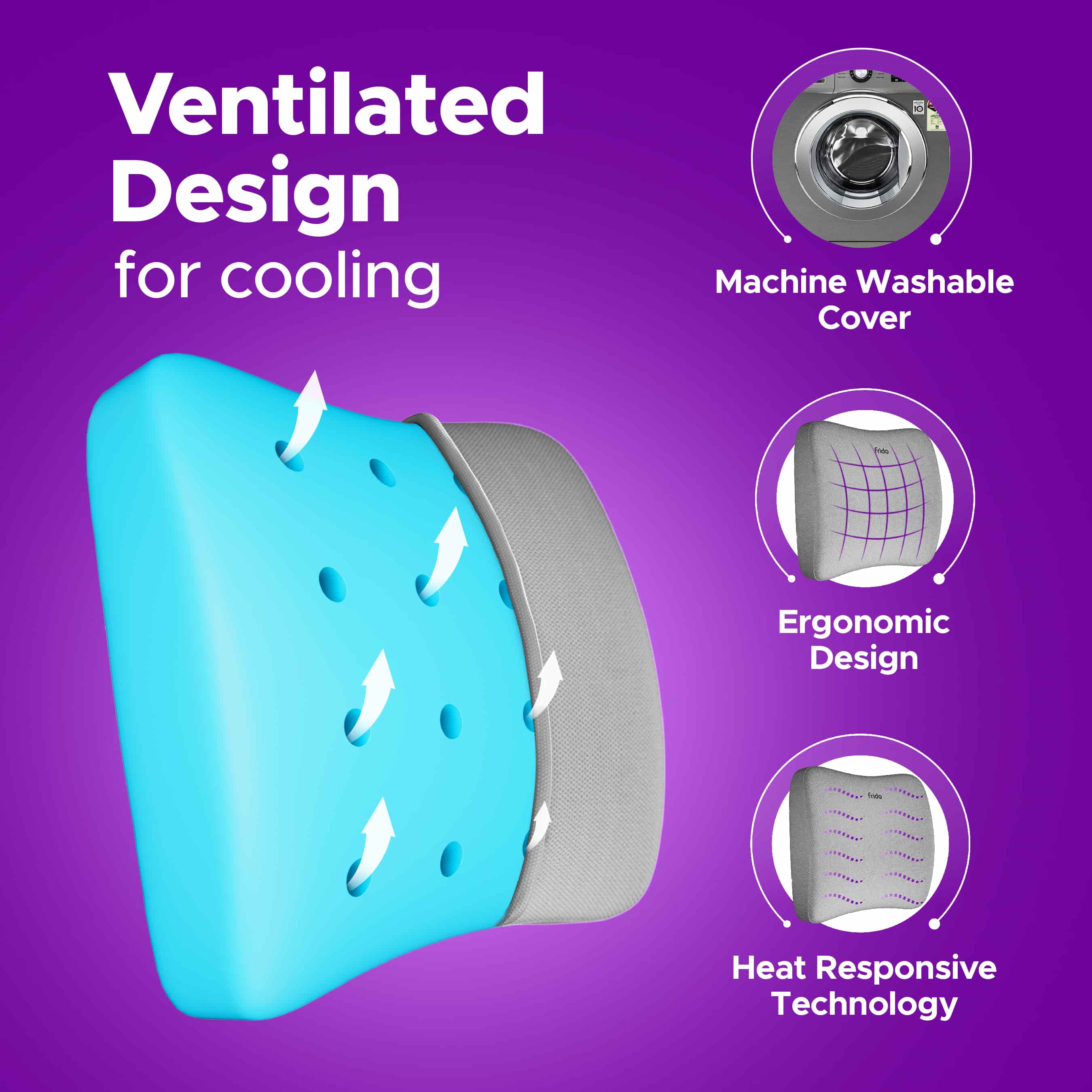 Frido Ultimate Back Lumbar Cushion - Image 7