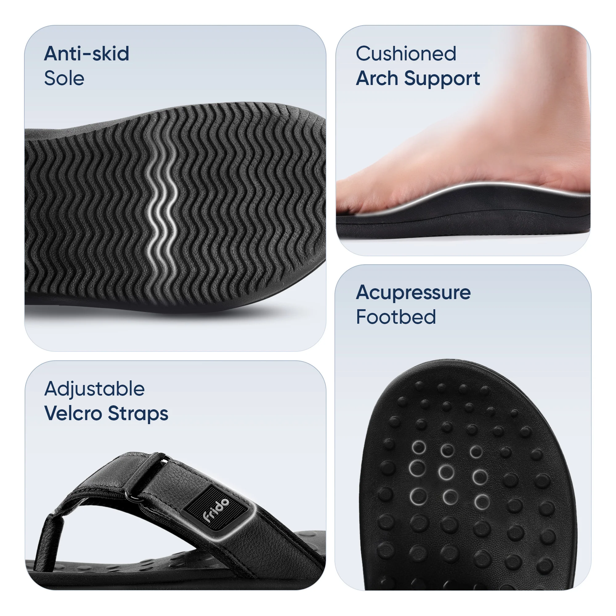 Frido Unisex Orthotics V-Strap Sandals - Image 6