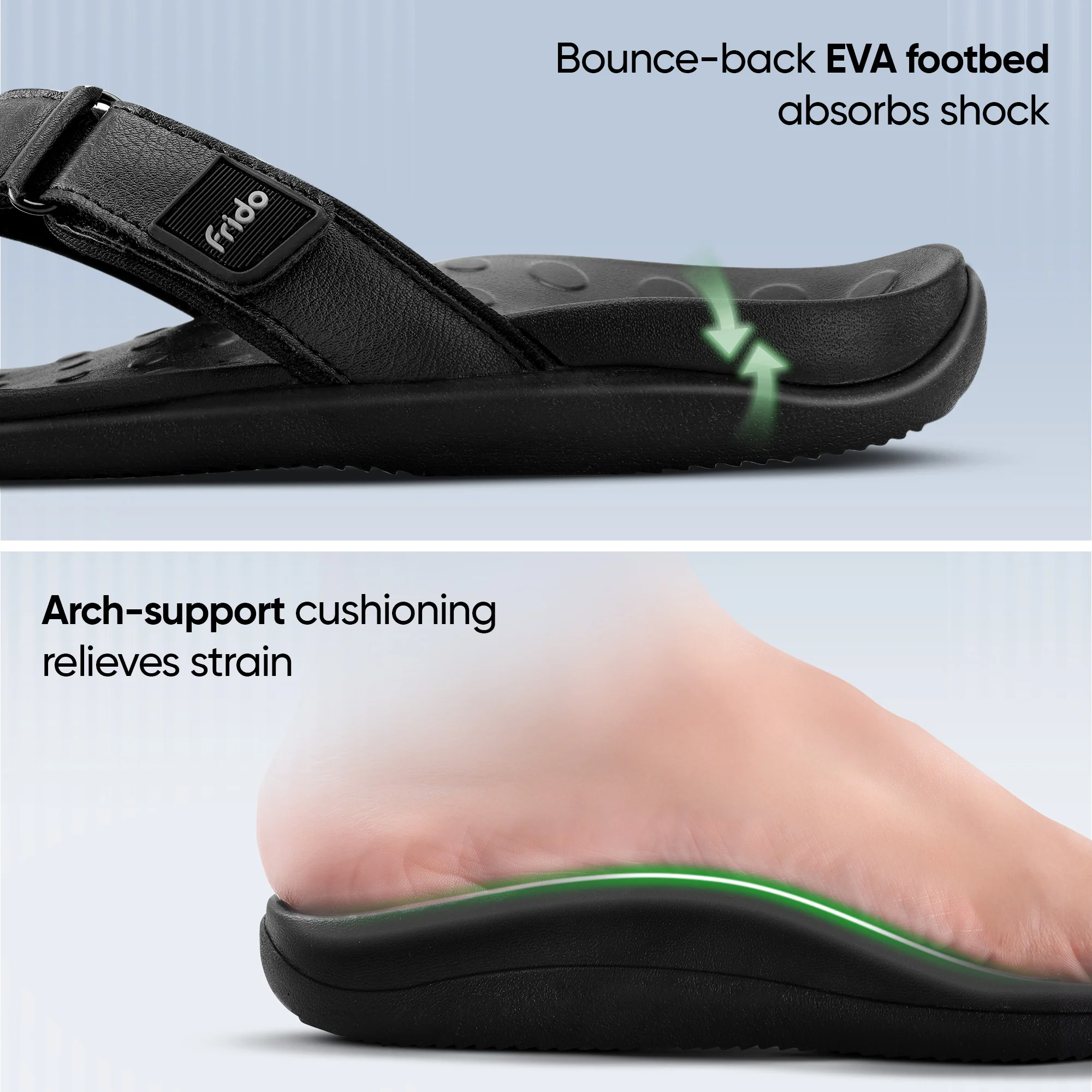 Frido Unisex Orthotics V-Strap Sandals - Image 8