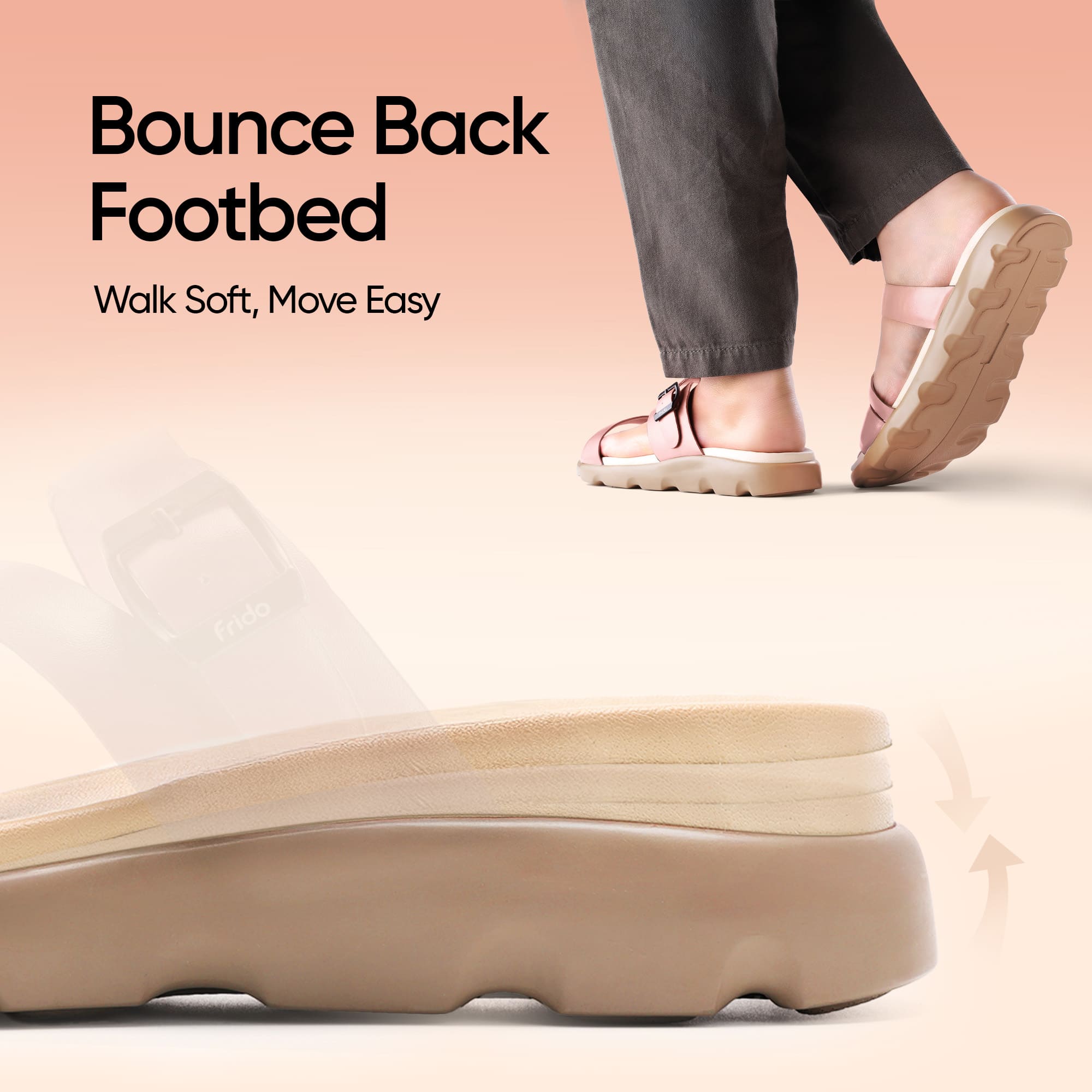 Frido Women's Cloud Comfort Sandal - Toeless - Image 100