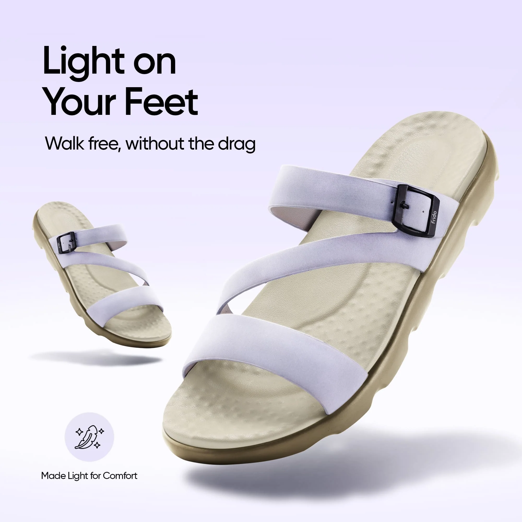 Frido Women's Cloud Comfort Sandal - Toeless - Image 12