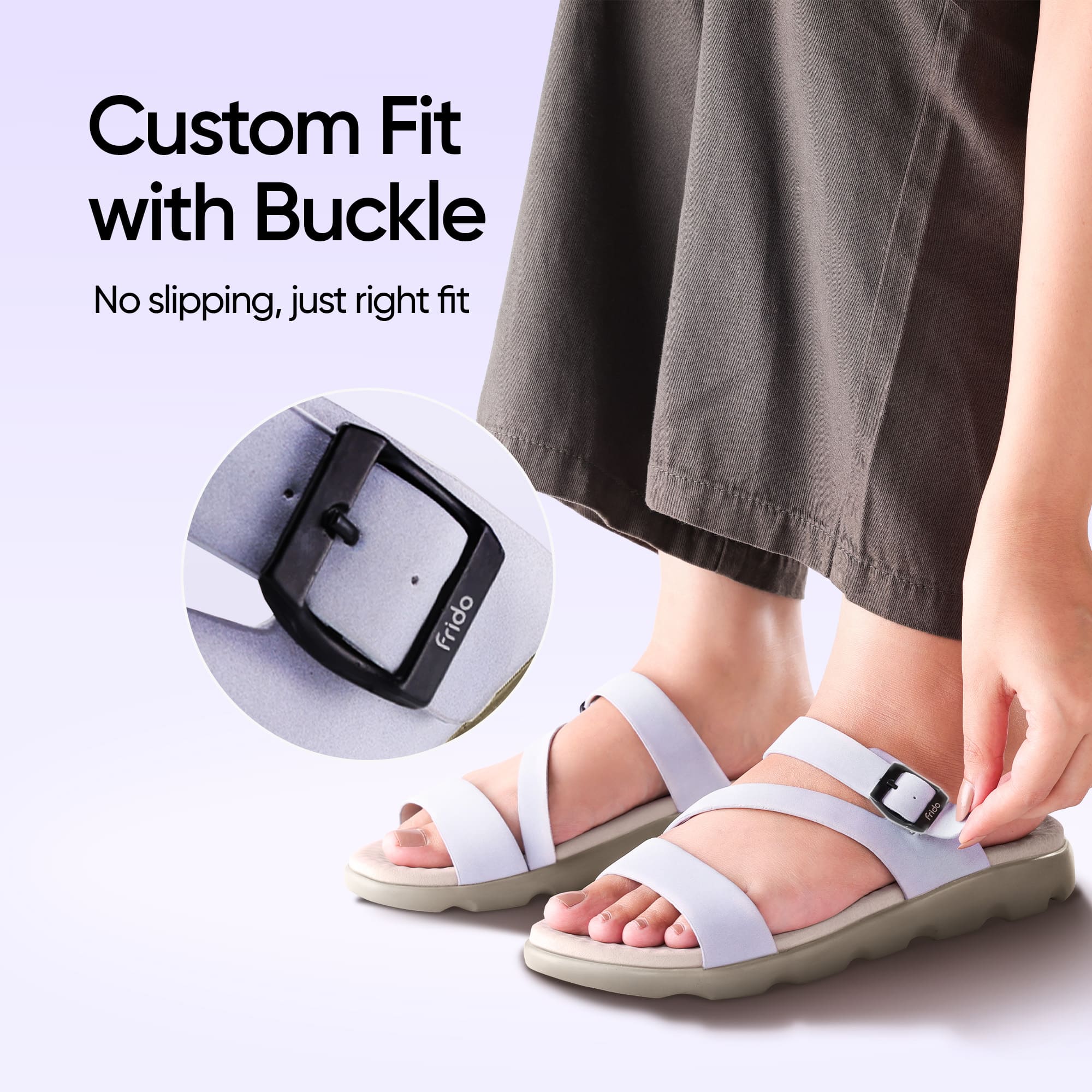 Frido Women's Cloud Comfort Sandal - Toeless - Image 6