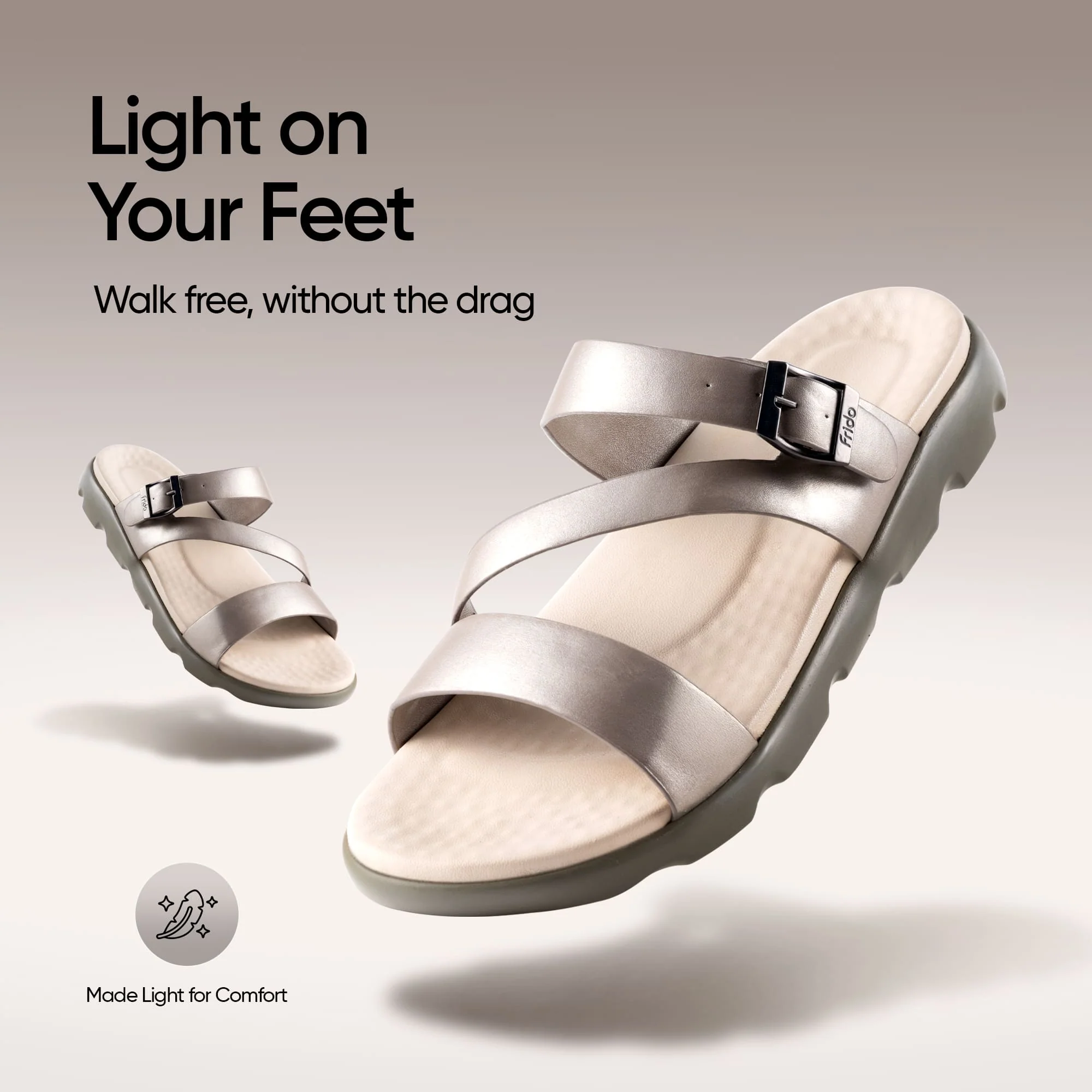 Frido Women's Cloud Comfort Sandal - Toeless - Image 86