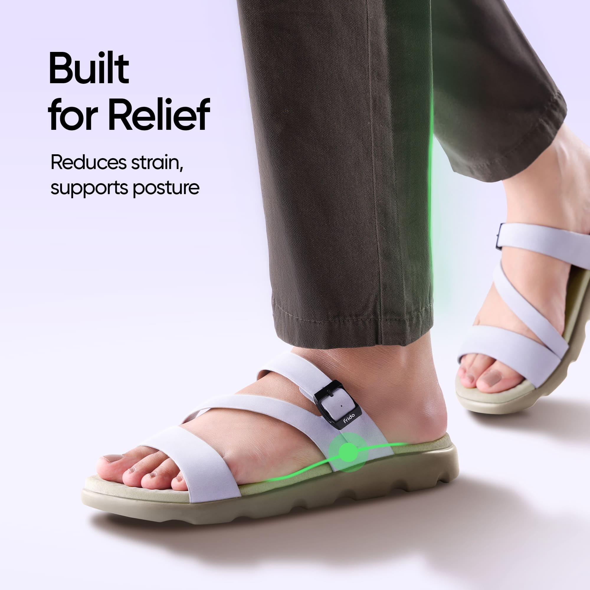 Frido Women's Cloud Comfort Sandal - Toeless - Image 9