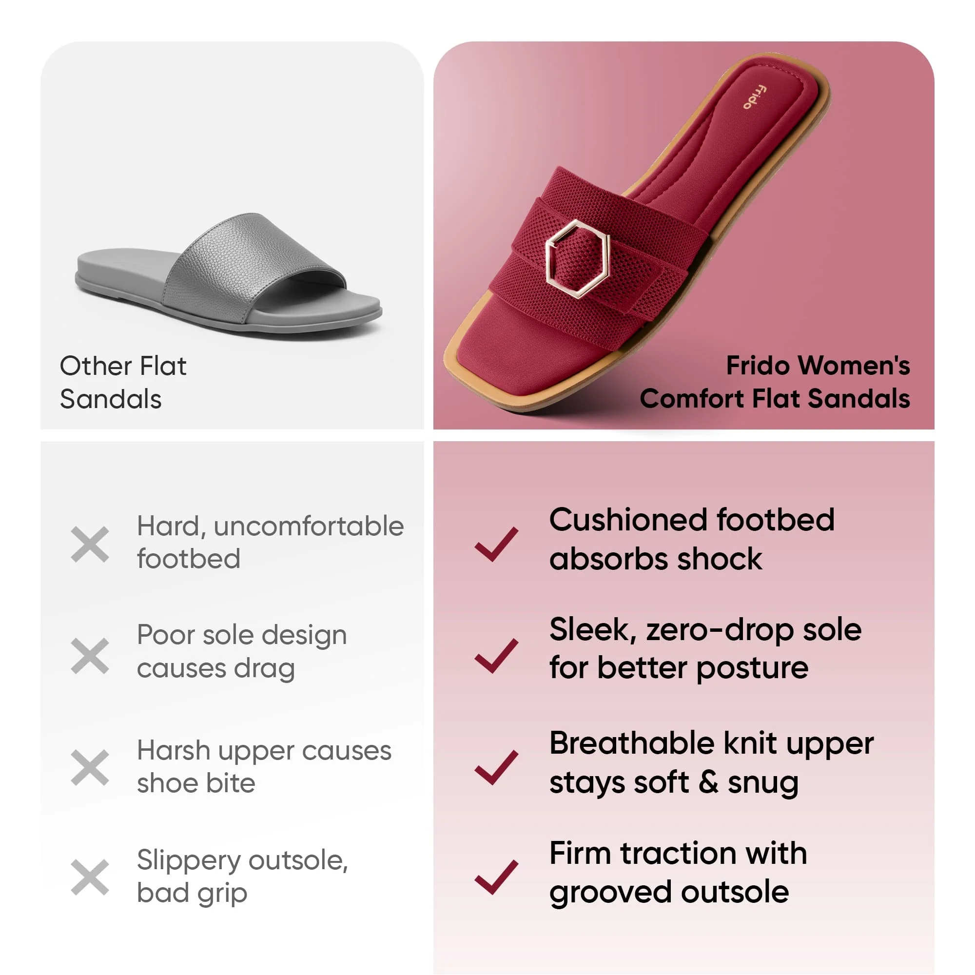 Frido Women's Comfort Flat Sandal - Image 35