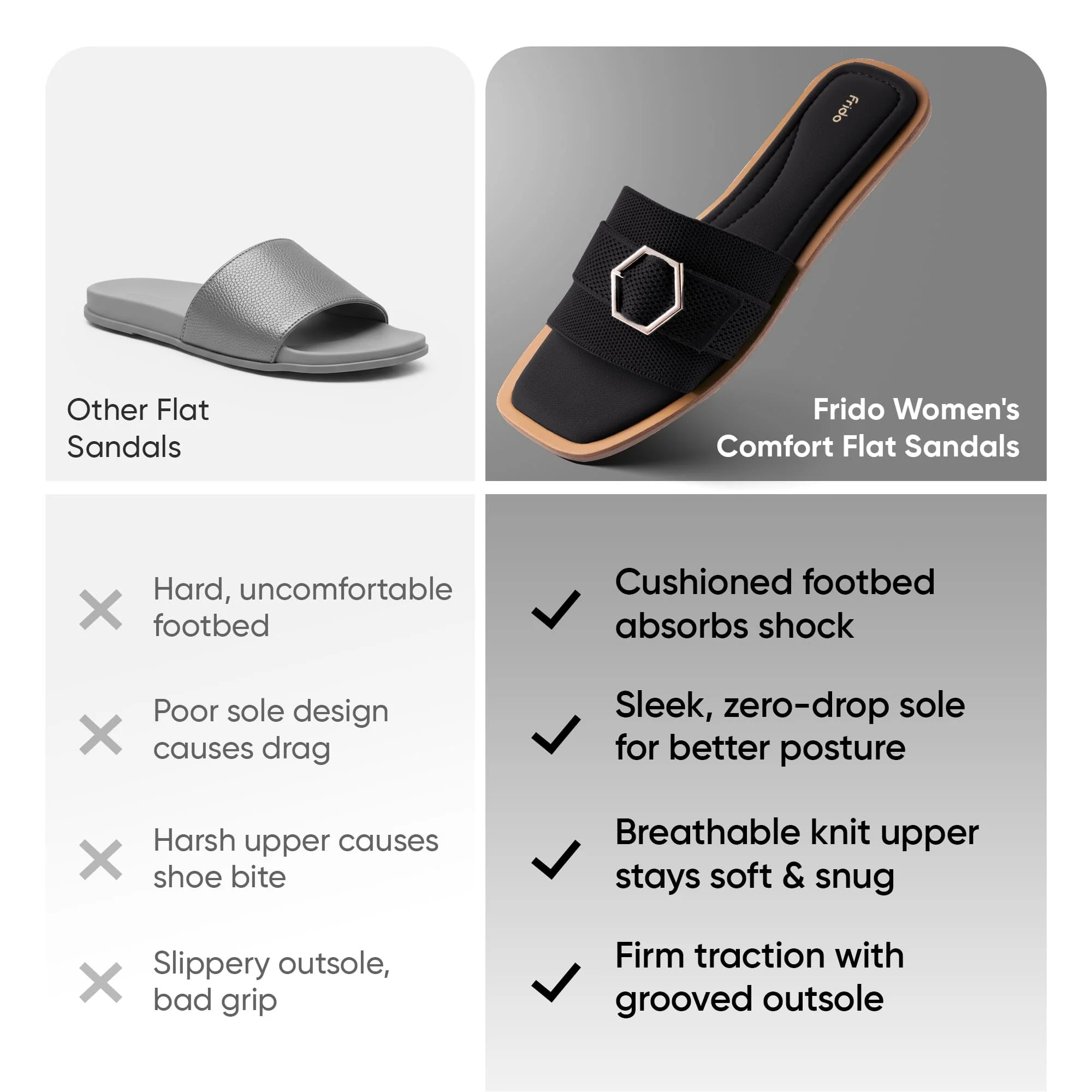 Frido Women's Comfort Flat Sandal - Image 55