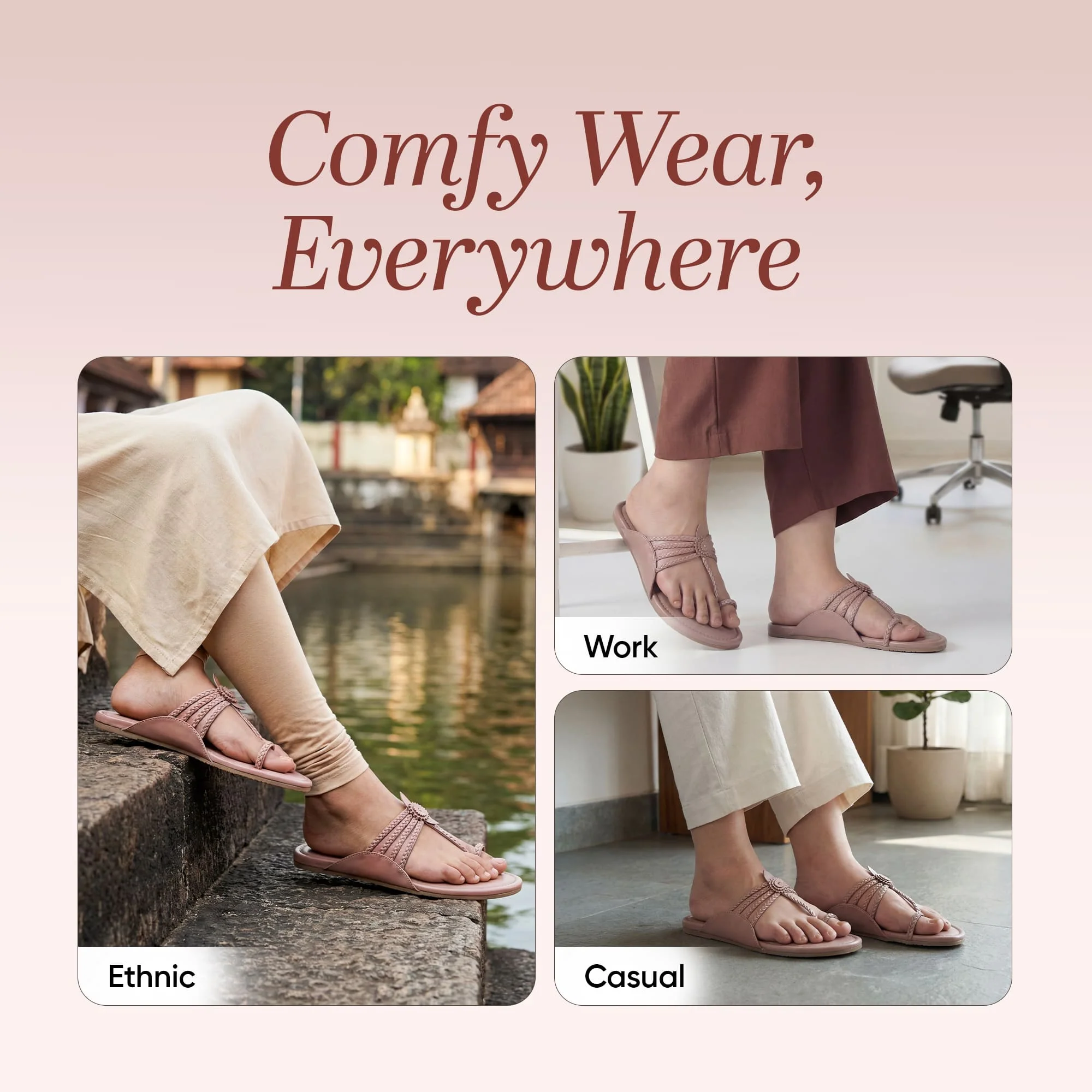 Frido Women's Ethnic Comfort Flat Sandal - Image 10