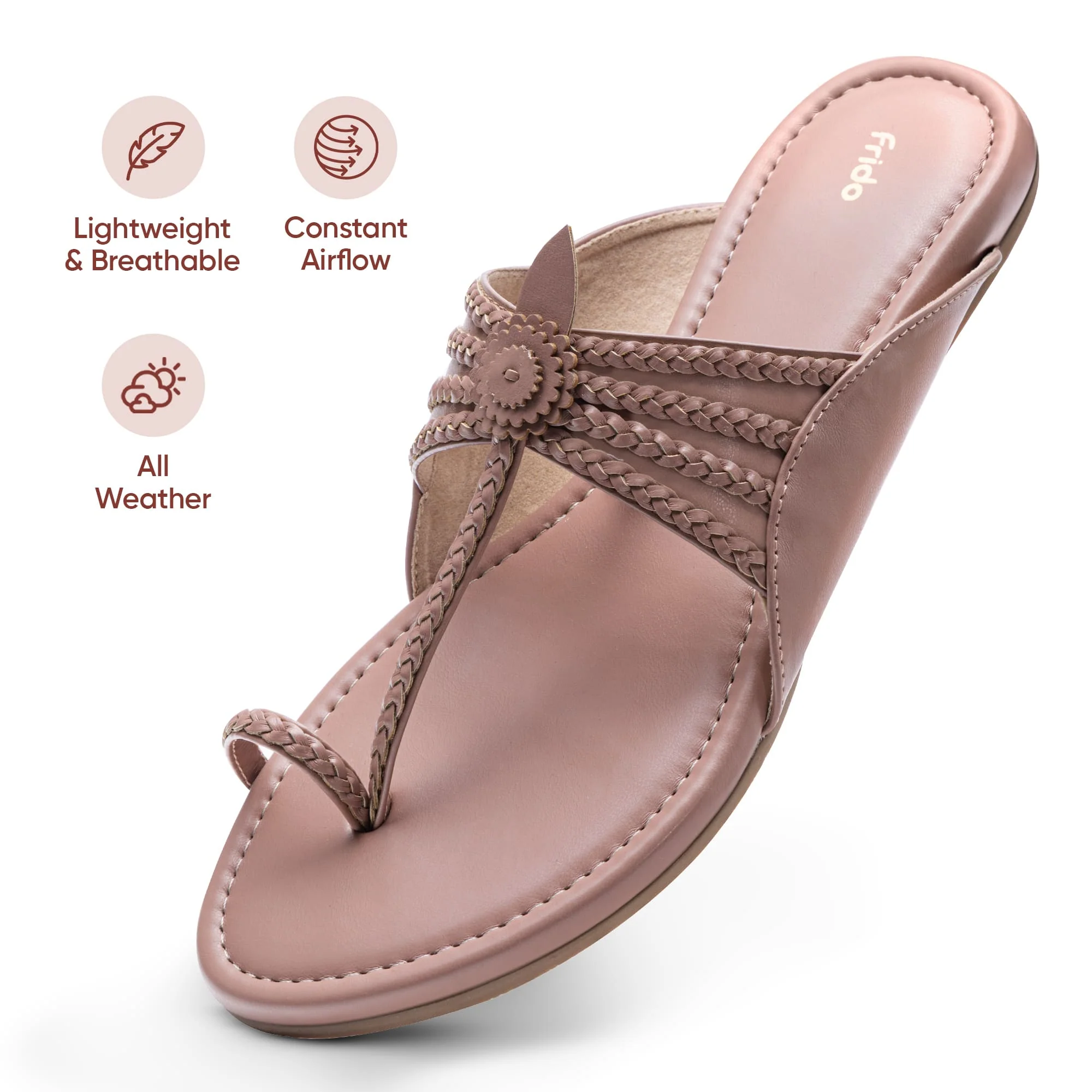 Frido Women's Ethnic Comfort Flat Sandal - Image 12