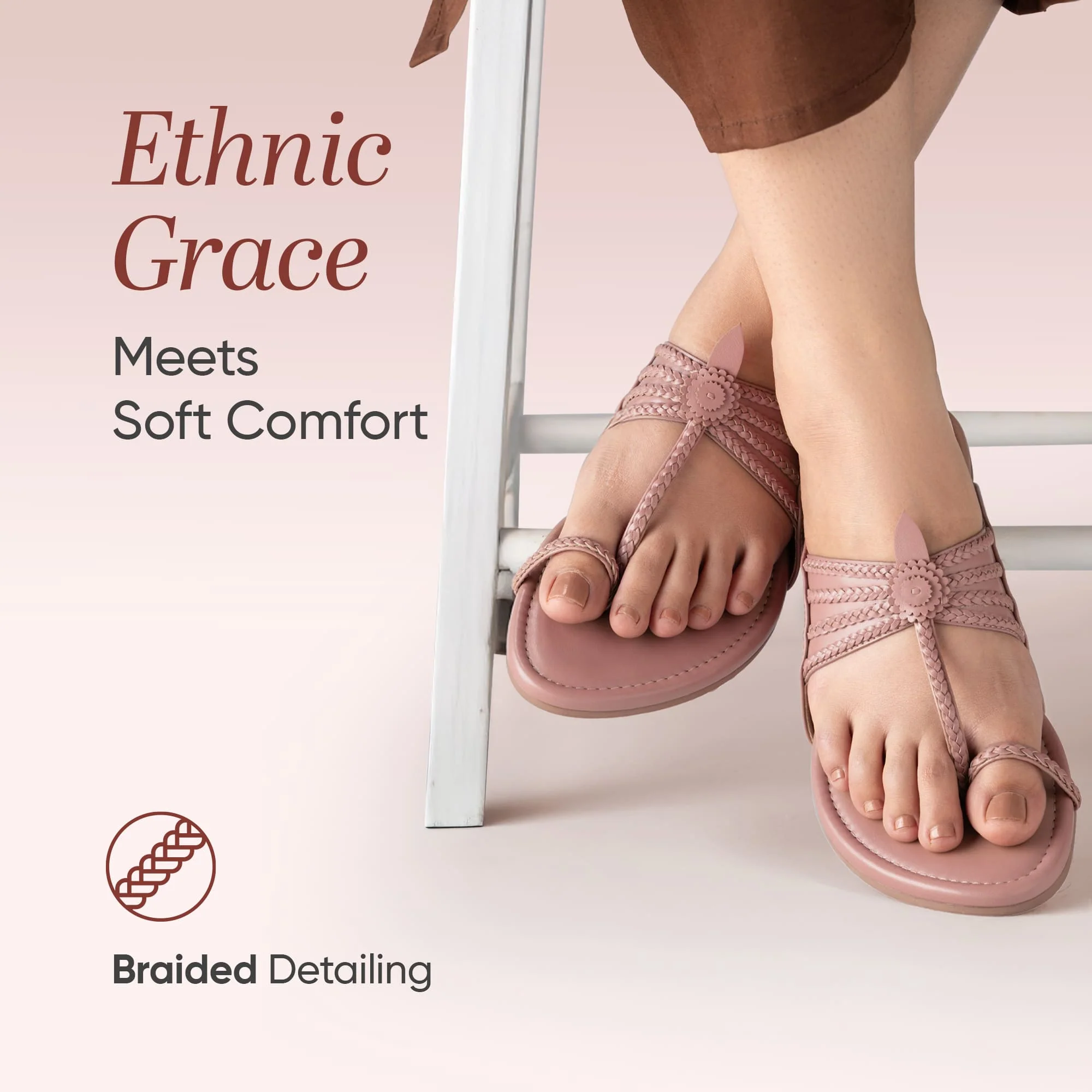 Frido Women's Ethnic Comfort Flat Sandal - Image 13