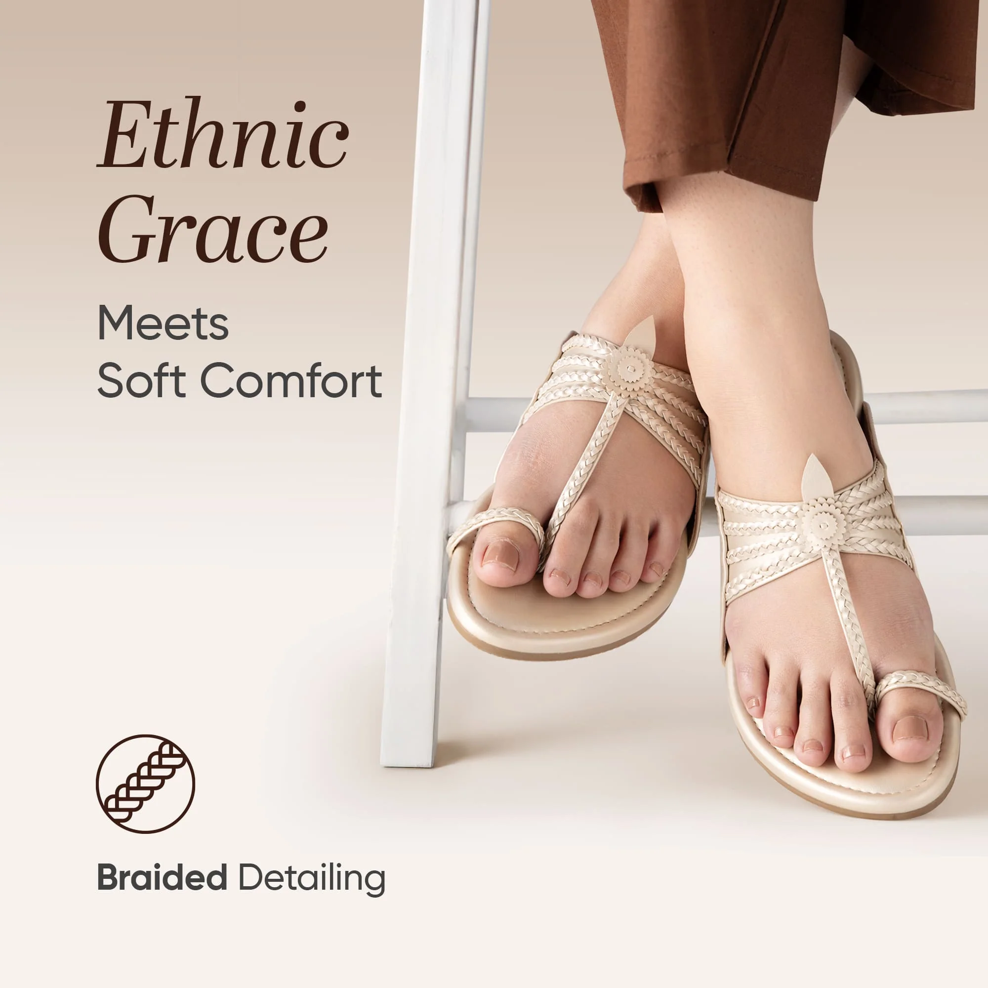 Frido Women's Ethnic Comfort Flat Sandal - Image 18