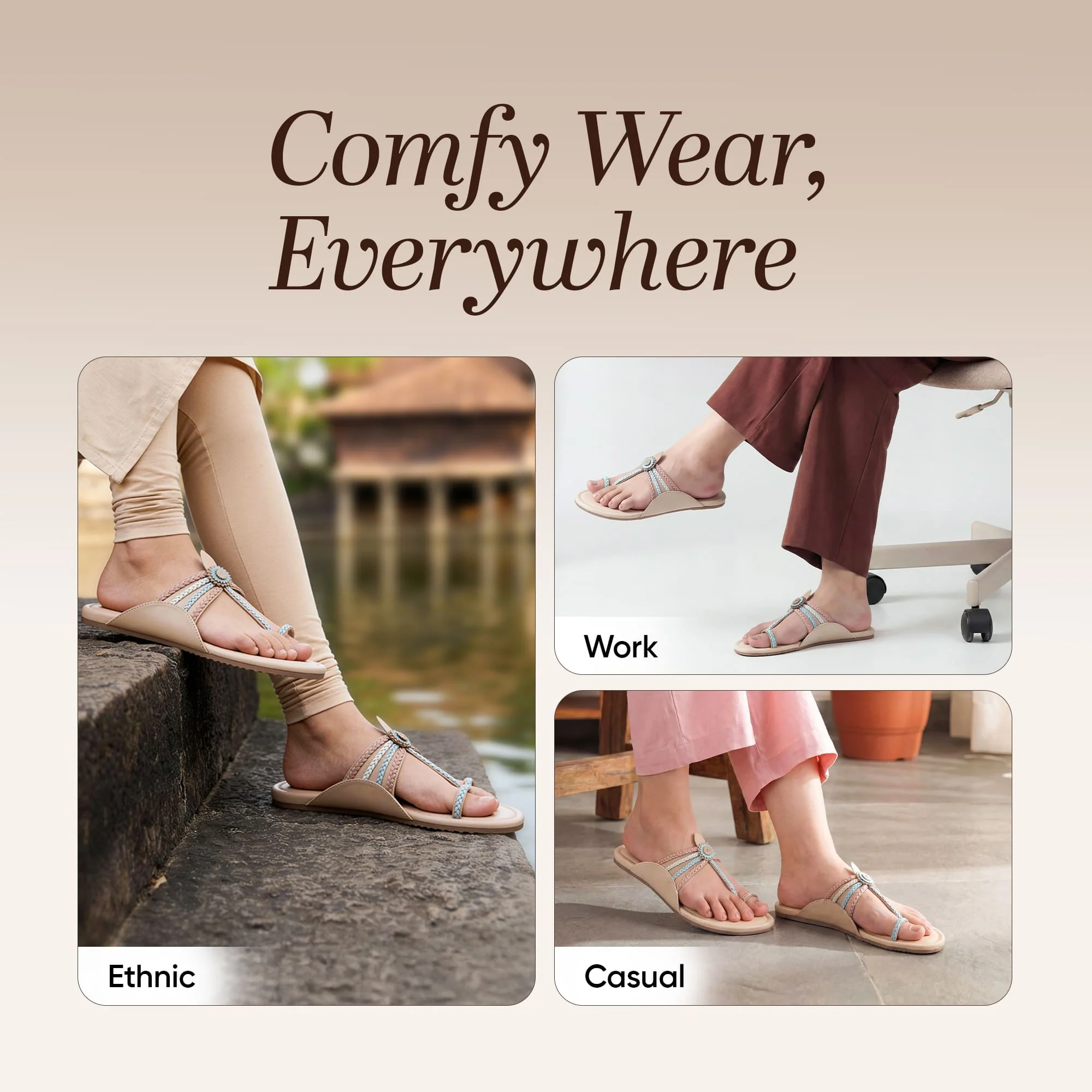 Frido Women's Ethnic Comfort Flat Sandal - Image 31