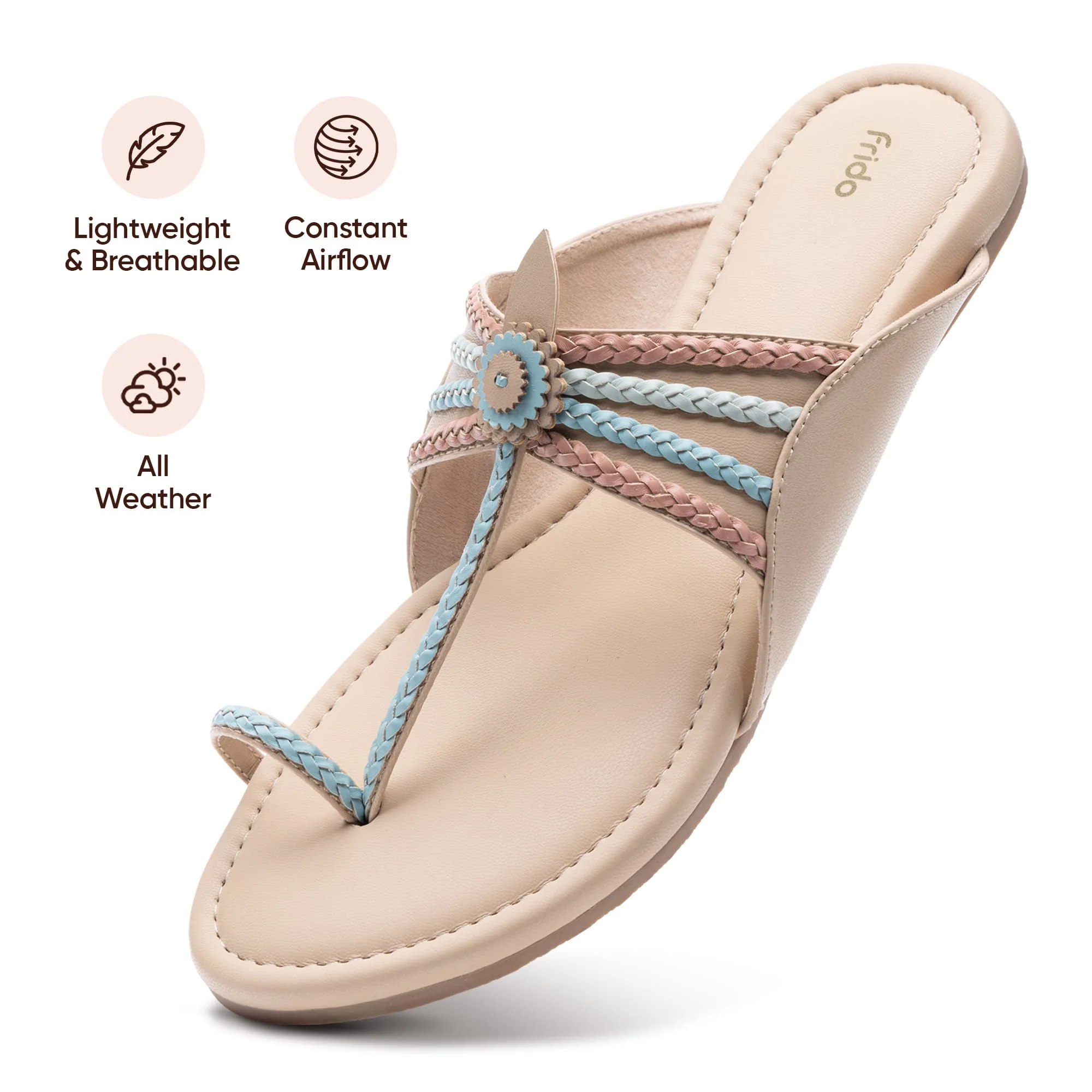 Frido Women's Ethnic Comfort Flat Sandal - Image 33